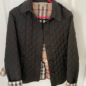 Black quilted Burberry jacket. Size XS. Like new!